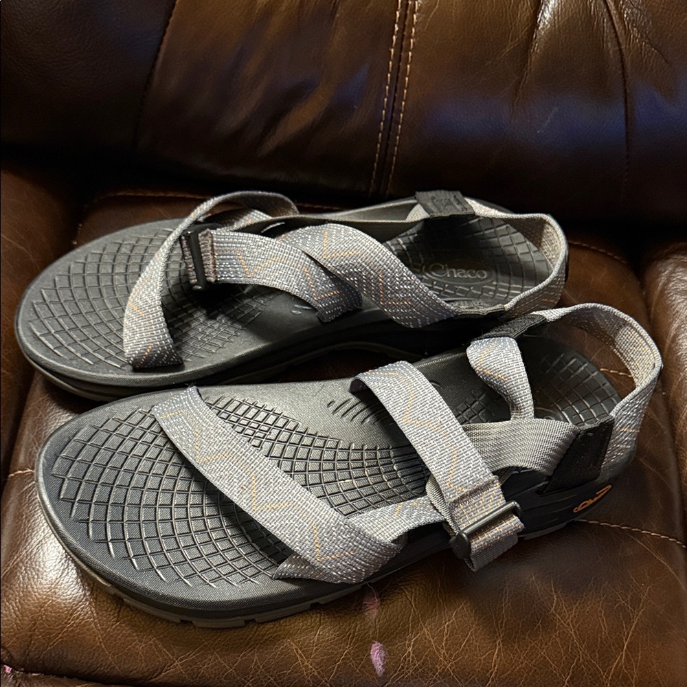 Chaco Black and Gray Strappy Sandals